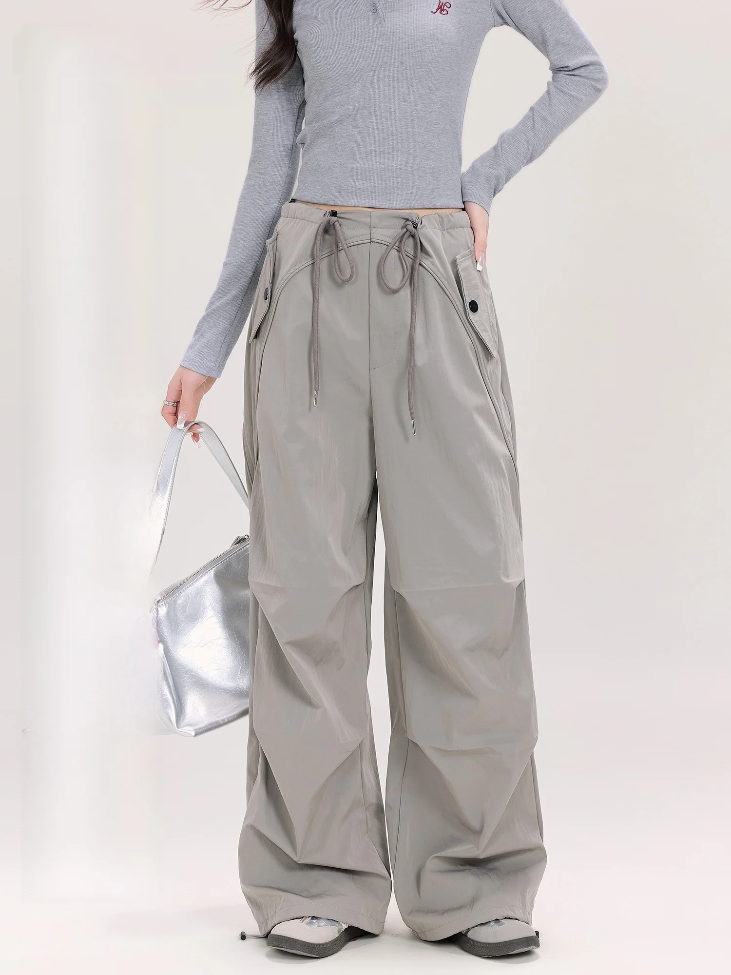 Женские брюки Meng Xiaoqi: новые, весенние, повседневные, прямые, в стиле рабочей одежды, широкие, спортивные, длинные, для активного отдыха, с эффектом похудения
Женские брюки Meng Xiaoqi: новые, весенние, повседневные, прямые, в стиле рабочей одежды, широкие, спортивные, длинные, для активного отдыха, с эффектом похудения