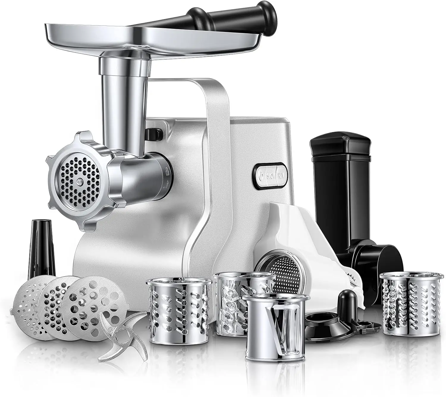 Meat Grinder Heavy Duty - 5 in1 Meat Grinder for Home Use - 3000W Max Powerful - Sausage Stuffer with 3 Stainless Steel
Meat Grinder Heavy Duty - 5 in1 Meat Grinder for Home Use - 3000W Max Powerful - Sausage Stuffer with 3 Stainless Steel