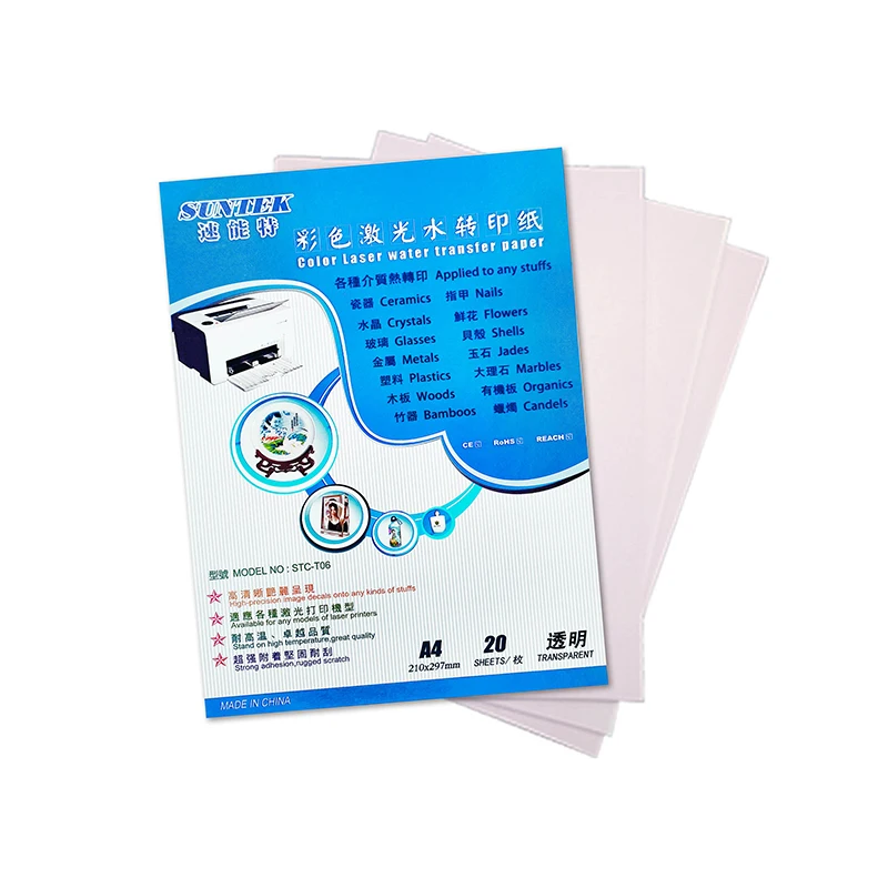 A4 Color Laser Water Transfer Paper Kit Blue/Transparent Base - High Resolution for Crafts/Home Decor/Gifts, Multi-Surface
A4 Color Laser Water Transfer Paper Kit Blue/Transparent Base - High Resolution for Crafts/Home Decor/Gifts, Multi-Surface