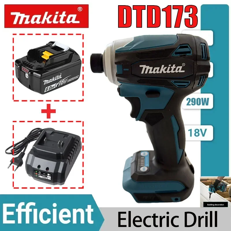 Аккумуляторный ударный шуруповерт Makita DTD173 (1800 об/мин, 180 Нм) с бесщеточным двигателем, режимами Wood/T-Mode, для дерева и болтов, с зарядным устройством
Аккумуляторный ударный шуруповерт Makita DTD173 (1800 об/мин, 180 Нм) с бесщеточным двигателем, режимами Wood/T-Mode, для дерева и болтов, с зарядным устройством