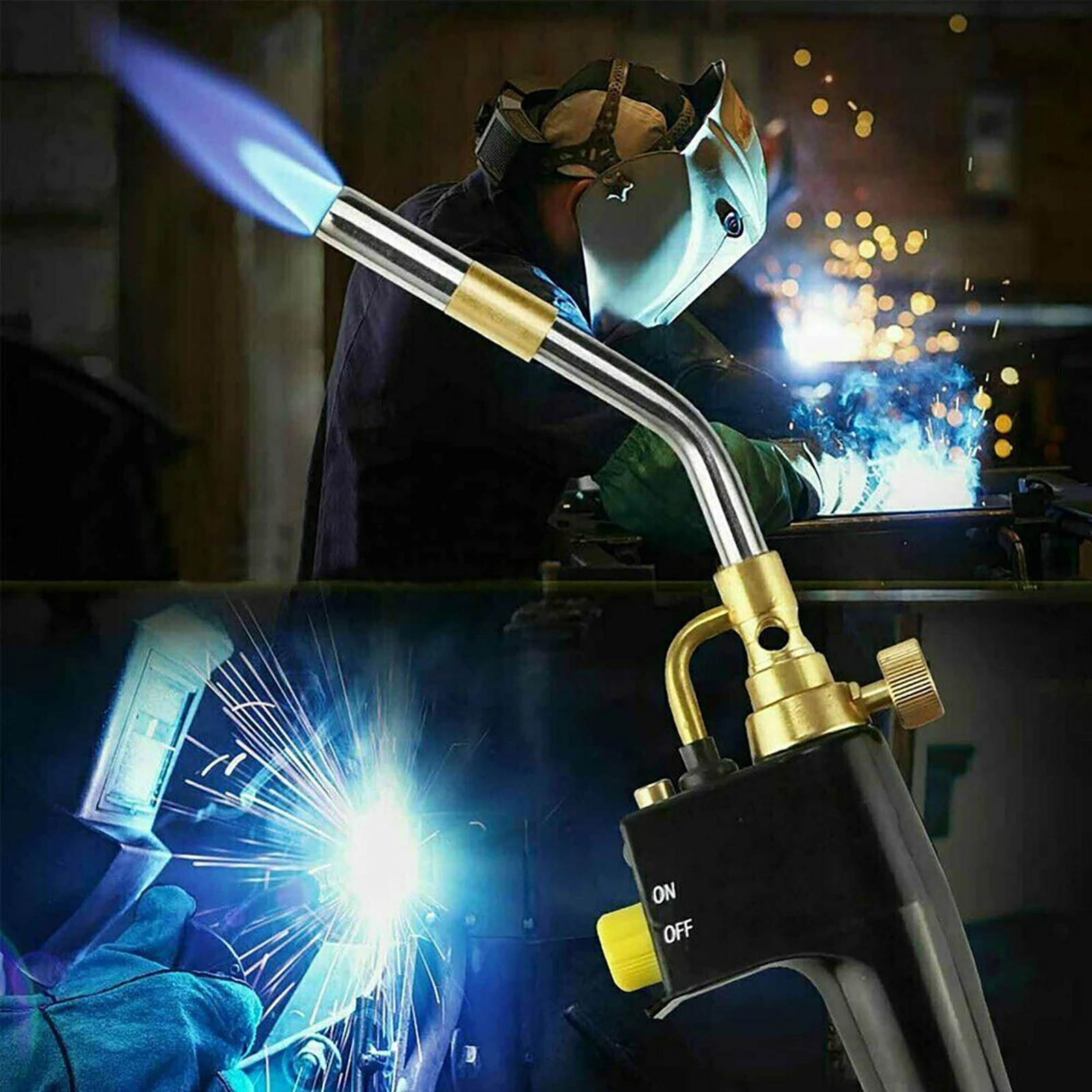 Propane Welding Torch Head with1/ 3 Burner Tubes Mapp-Map Gas Torch for Welding Copper Searing Solding BBQ Cooking and DIY Work
Propane Welding Torch Head with1/ 3 Burner Tubes Mapp-Map Gas Torch for Welding Copper Searing Solding BBQ Cooking and DIY Work