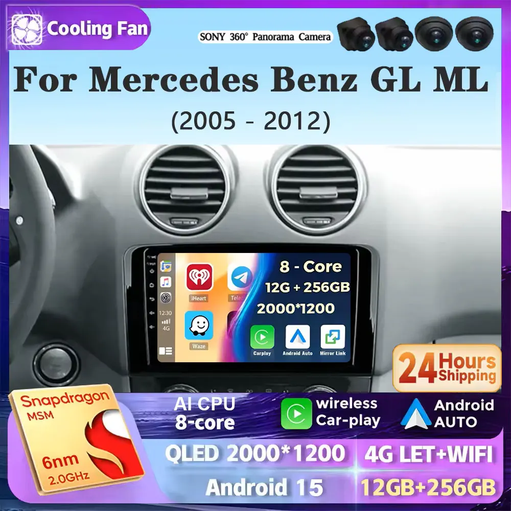 Android 15 Car Radio Multimedia Navigati For Mercedes Benz GL ML W164 GL320 ML350 ML500 X164 GL35 GL45 GL450 2005 - 2012 no 2din
Android 15 Car Radio Multimedia Navigati For Mercedes Benz GL ML W164 GL320 ML350 ML500 X164 GL35 GL45 GL450 2005 - 2012 no 2din