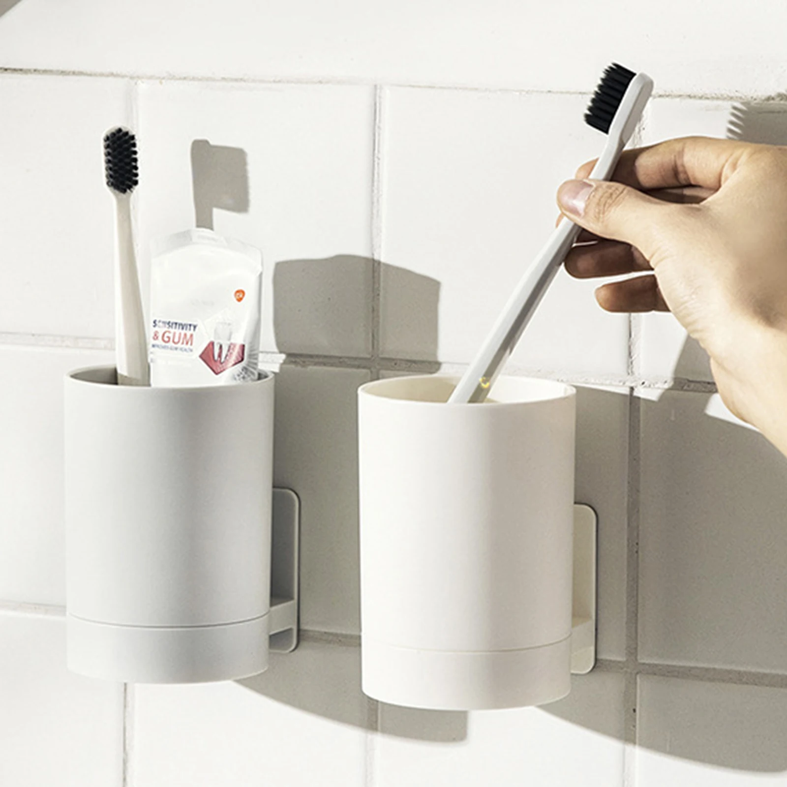 Simple Wall Mounted Toothbrush Holder Toothpaste Mouth Cup Holder Drill-FreeBathroom Storage Shelf Portable Rack Organize New
Simple Wall Mounted Toothbrush Holder Toothpaste Mouth Cup Holder Drill-FreeBathroom Storage Shelf Portable Rack Organize New