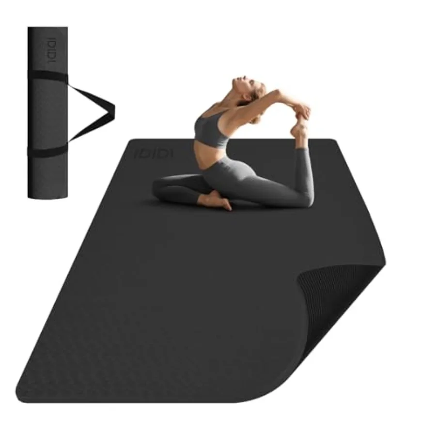 Large Yoga Mat 6'x4' Extra Long Wide Non-Slip POE Thick 0.32''/0.4'' Eco-Friendly Fitness Mat for Home Workouts Yoga Pilates
Large Yoga Mat 6'x4' Extra Long Wide Non-Slip POE Thick 0.32''/0.4'' Eco-Friendly Fitness Mat for Home Workouts Yoga Pilates