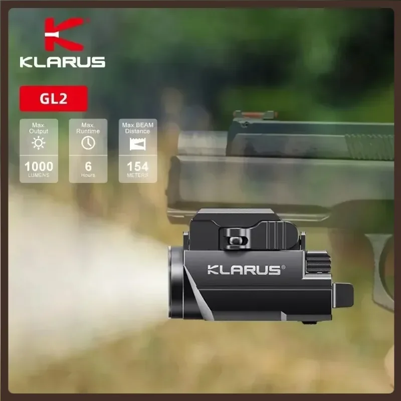 Klarus GL2 Tactical Flashlight 1000 Lumens LED Rail Mounted Pistol Light with Laser Quick-Detach for Glock
Klarus GL2 Tactical Flashlight 1000 Lumens LED Rail Mounted Pistol Light with Laser Quick-Detach for Glock