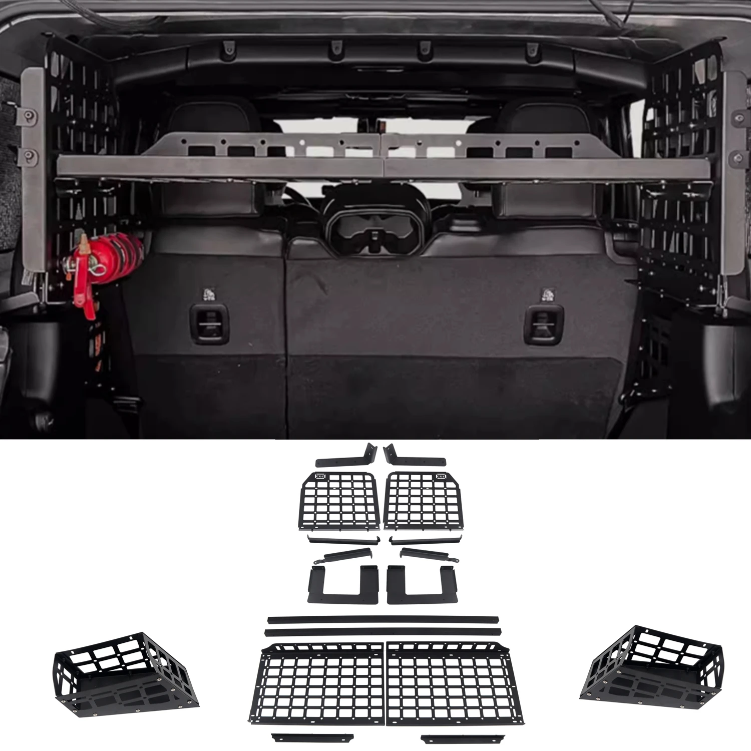 Car Camping Accessories for Jeep Wrangler JL 4dr Hardtop 2018-2023 Trunk Molle Panels Cargo Carrier Organizer Racks
Car Camping Accessories for Jeep Wrangler JL 4dr Hardtop 2018-2023 Trunk Molle Panels Cargo Carrier Organizer Racks