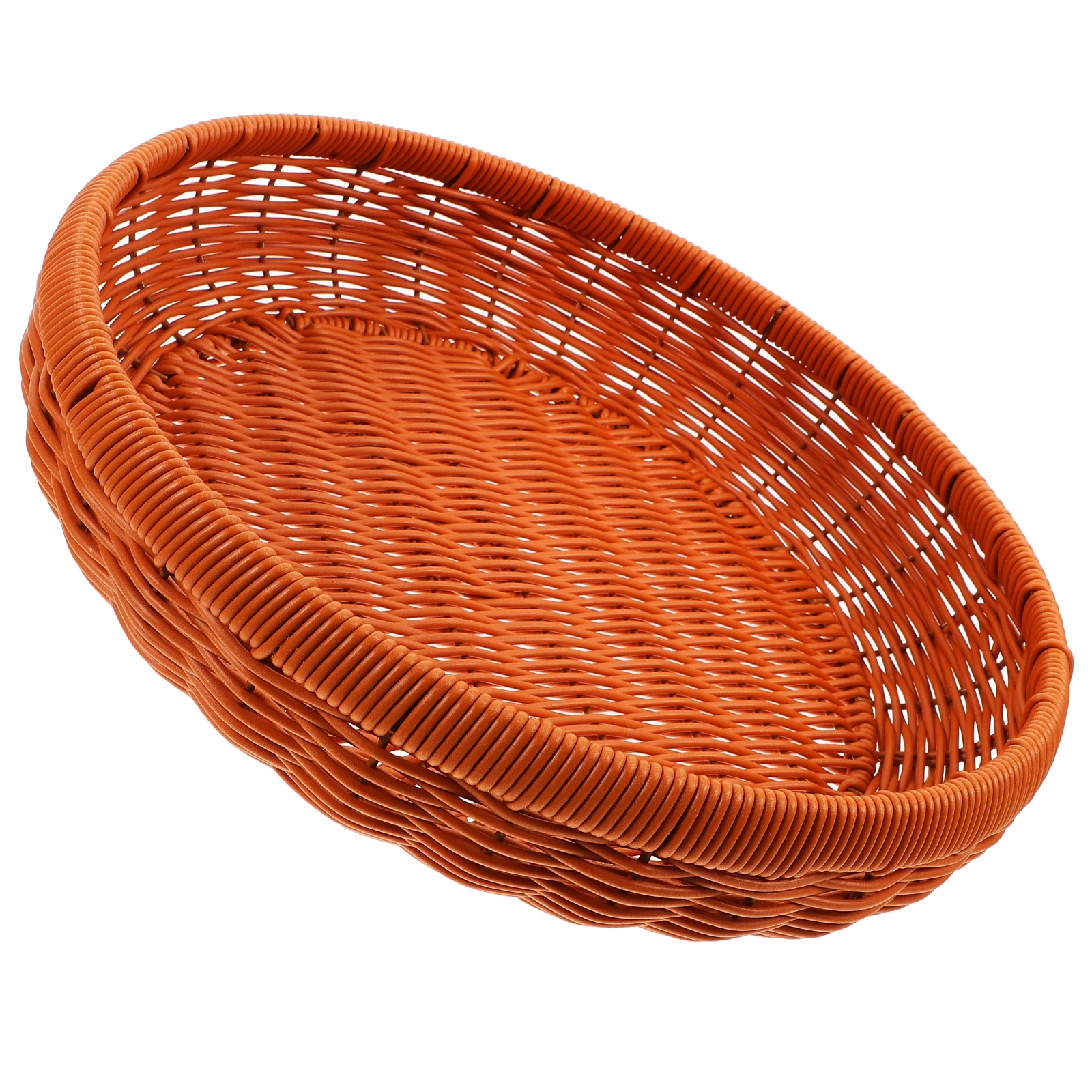 Plastic Woven Fruit Basket Round Bread Tray Storage Baskets for Fruits Eggs Kitchen Home Decorative Baskets Bread Holder
Plastic Woven Fruit Basket Round Bread Tray Storage Baskets for Fruits Eggs Kitchen Home Decorative Baskets Bread Holder