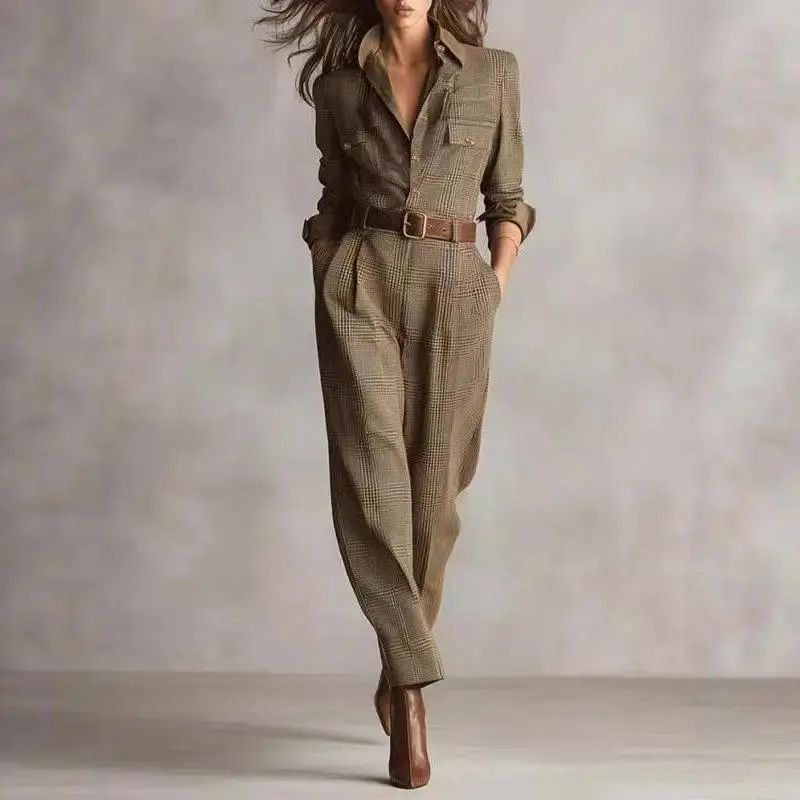 Classic Retro Plaid Workwear Jumpsuit for Women Low Waist Long Pants Autumn 2025 New Arrival Fashionable Comfortable Ladies' ...
Classic Retro Plaid Workwear Jumpsuit for Women Low Waist Long Pants Autumn 2025 New Arrival Fashionable Comfortable Ladies' ...