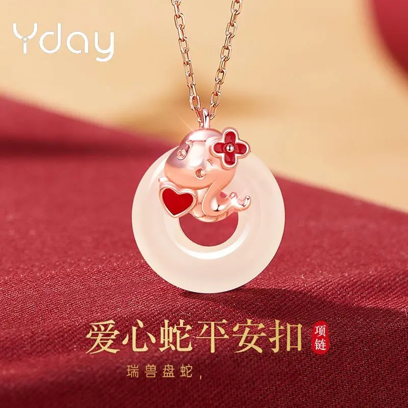 Cartoon Cute Love Snake Safe Buckle s925 Silver Gold Plated Necklace Year of the Patron saint Year of the Spring Festival Gift
Cartoon Cute Love Snake Safe Buckle s925 Silver Gold Plated Necklace Year of the Patron saint Year of the Spring Festival Gift