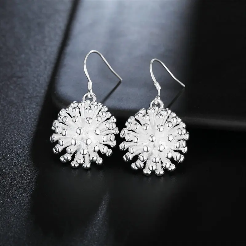 Wholesale 925 Sterling Silver 14MM Luxury Fireworks/Sea Urchin Earrings For Women Fashion Charm Wedding Gift Jewelry Accessories
Wholesale 925 Sterling Silver 14MM Luxury Fireworks/Sea Urchin Earrings For Women Fashion Charm Wedding Gift Jewelry Accessories