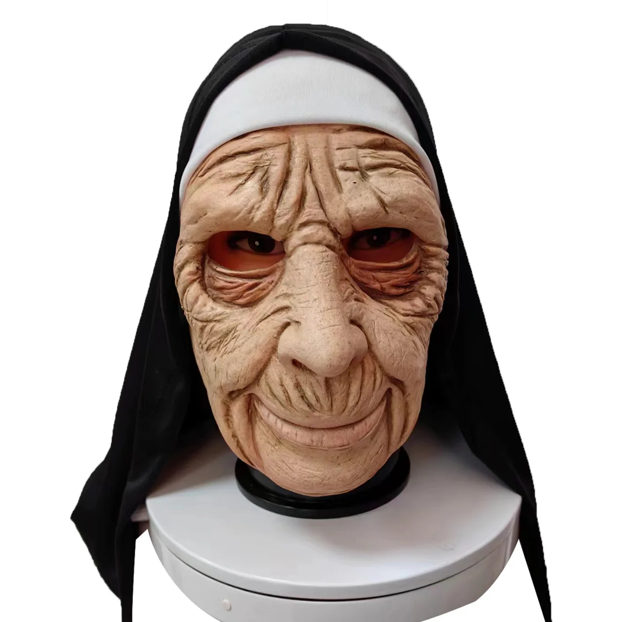 The Nun Mask Head Cover Old Woman Latex Mask Halloween Masquerade Party Cosplay Costume Props Accessories
The Nun Mask Head Cover Old Woman Latex Mask Halloween Masquerade Party Cosplay Costume Props Accessories