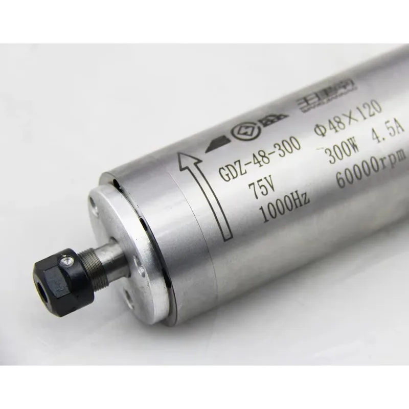 High-Speed 0.3KW Water Cooled Spindle Motor 60000rpm For Wood Carving CNC Router Machine Tool Spindle
High-Speed 0.3KW Water Cooled Spindle Motor 60000rpm For Wood Carving CNC Router Machine Tool Spindle