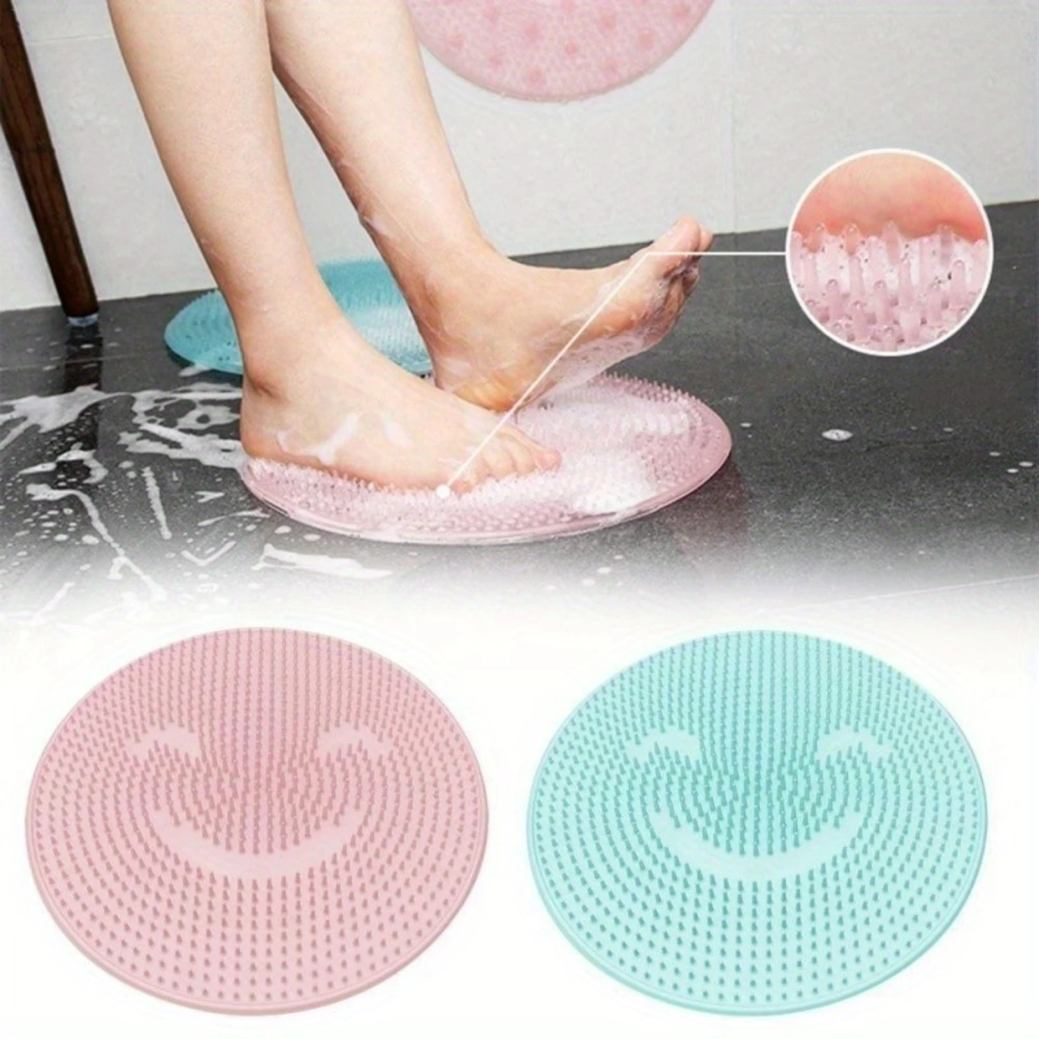 1PC Silicone Bath Shower Mat with Back Brush and Foot Scrubber - Anti-Skid Dead Skin Removal Pad for Spa and Relaxation
1PC Silicone Bath Shower Mat with Back Brush and Foot Scrubber - Anti-Skid Dead Skin Removal Pad for Spa and Relaxation
