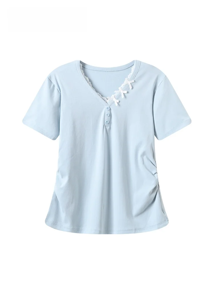 plus Size Women's Short Sleeve T-Shirt Lace Splice Slimming Shoulder Summer New Style Cotton Blend Comfortable Fit U-Neck Top
plus Size Women's Short Sleeve T-Shirt Lace Splice Slimming Shoulder Summer New Style Cotton Blend Comfortable Fit U-Neck Top