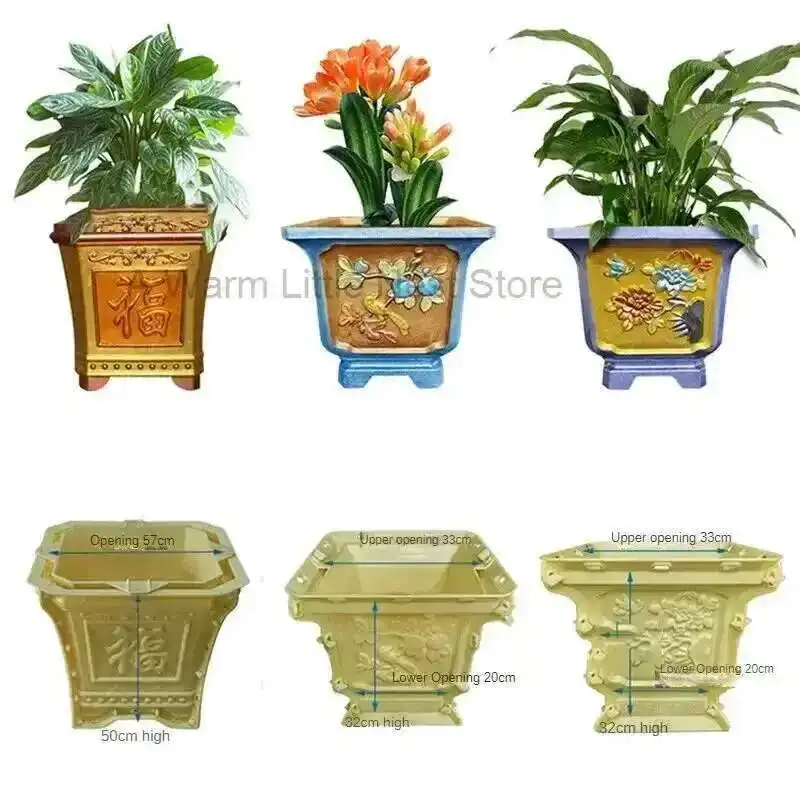 Thickened Plastic Flower Pot Mold European Garden Cement Bonsai Model Large Concrete Mold Home DIY Making Flower Pot Tool
Thickened Plastic Flower Pot Mold European Garden Cement Bonsai Model Large Concrete Mold Home DIY Making Flower Pot Tool
