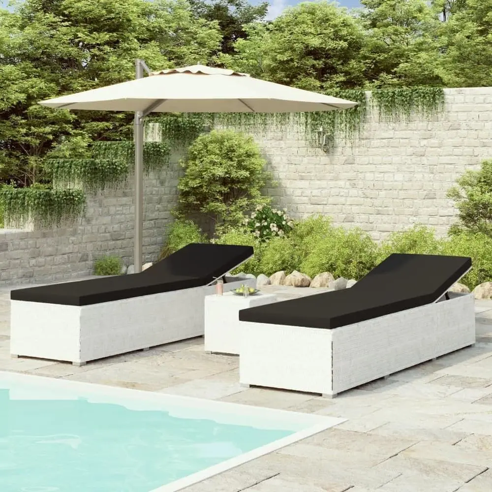 White and Black Outdoor Sun Lounger, Reclining Beach Chair for Garden and Poolside Relaxation
White and Black Outdoor Sun Lounger, Reclining Beach Chair for Garden and Poolside Relaxation