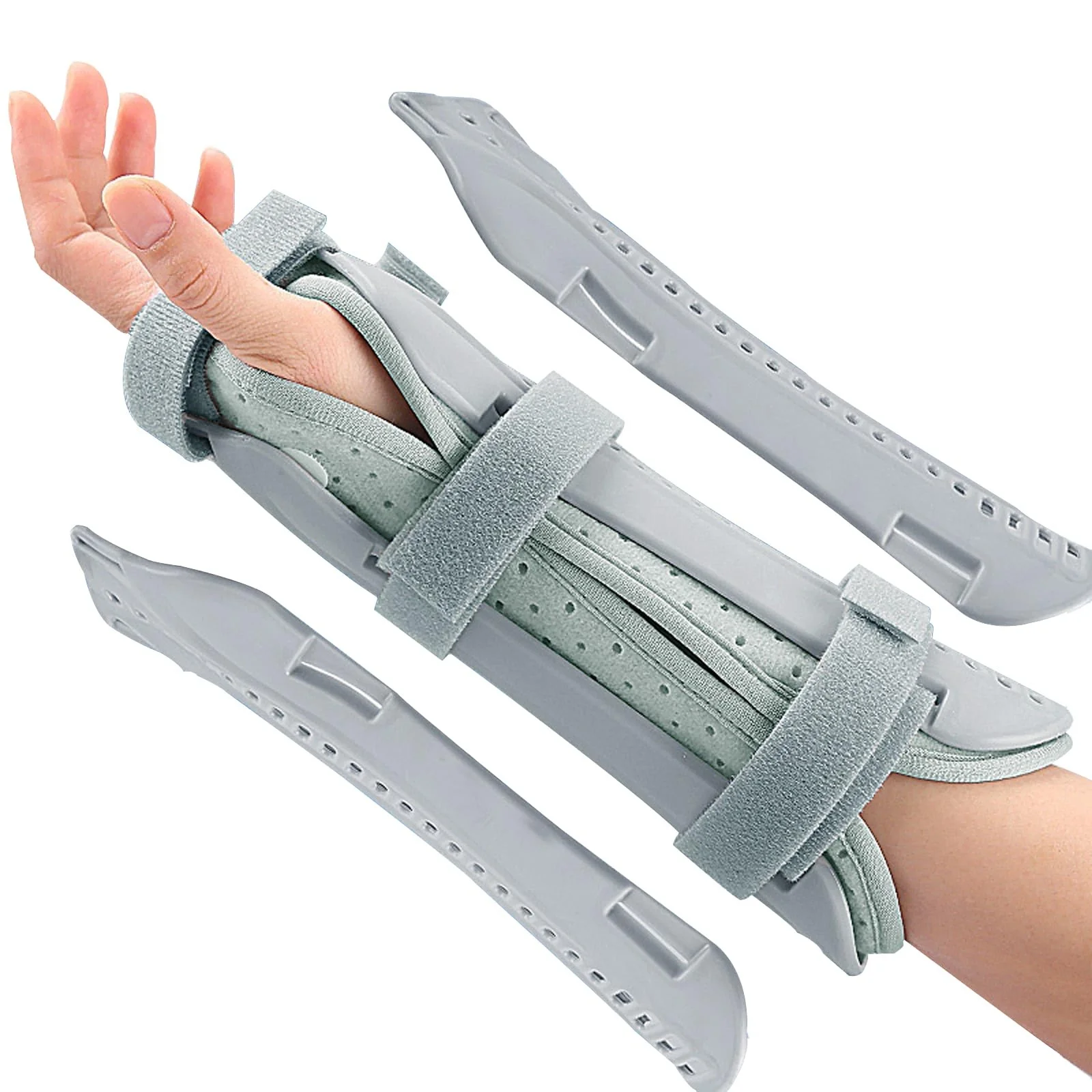 1PCS Forearm Wrist Support Brace, Forearm Immobilizer Splints Breathable Wrist Splint for Wrist Pain, Sprain, Sports Injuries
1PCS Forearm Wrist Support Brace, Forearm Immobilizer Splints Breathable Wrist Splint for Wrist Pain, Sprain, Sports Injuries
