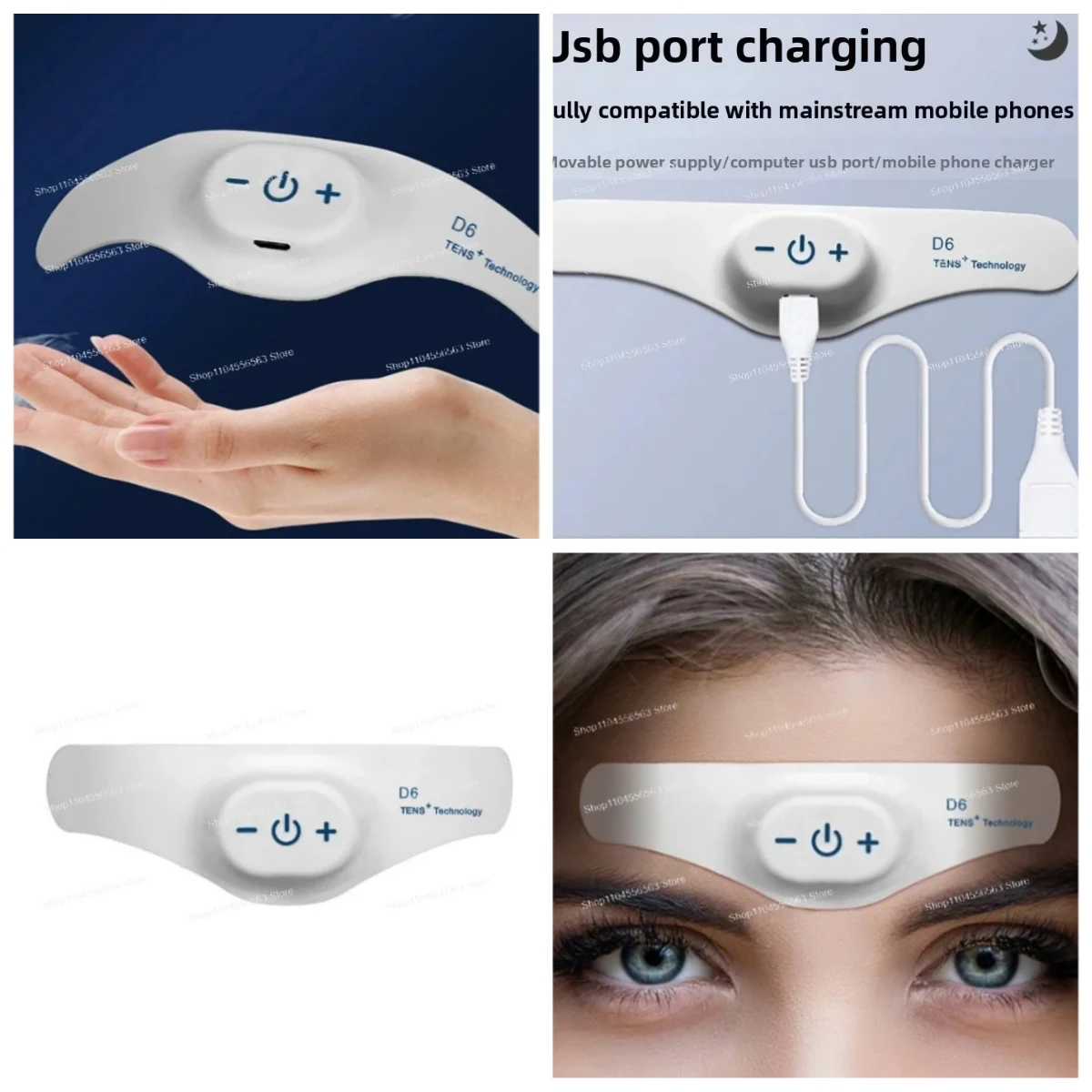Micro-Current Sleep Massager Body TENS Unit Forehead Stimulator Low Frequency Electric Relaxation
Micro-Current Sleep Massager Body TENS Unit Forehead Stimulator Low Frequency Electric Relaxation