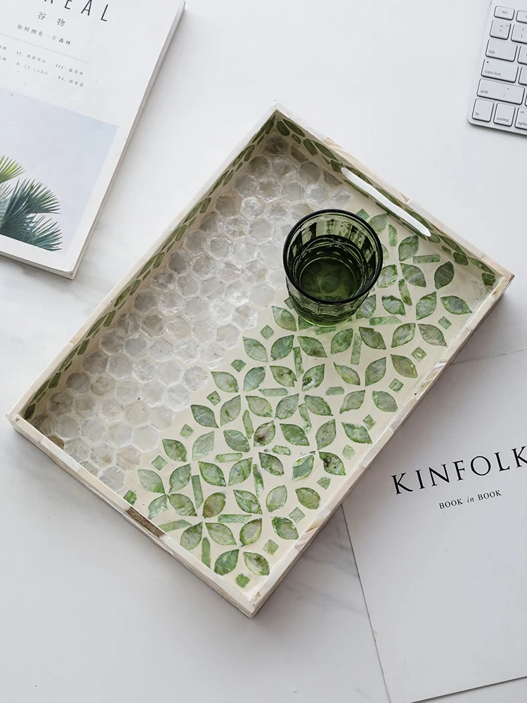 Light luxury style shell decoration fruit tray creative household items tea tray advanced sense tea table storage tray
Light luxury style shell decoration fruit tray creative household items tea tray advanced sense tea table storage tray