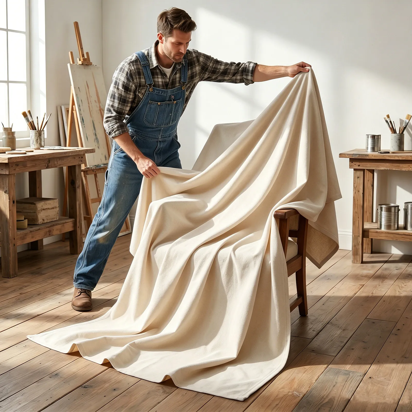 Floor Furniture Protector Cotton Drop Cloth Heavy Duty Thick Washable Reusable Painter Tarp Cover for Painting Renovation
Floor Furniture Protector Cotton Drop Cloth Heavy Duty Thick Washable Reusable Painter Tarp Cover for Painting Renovation