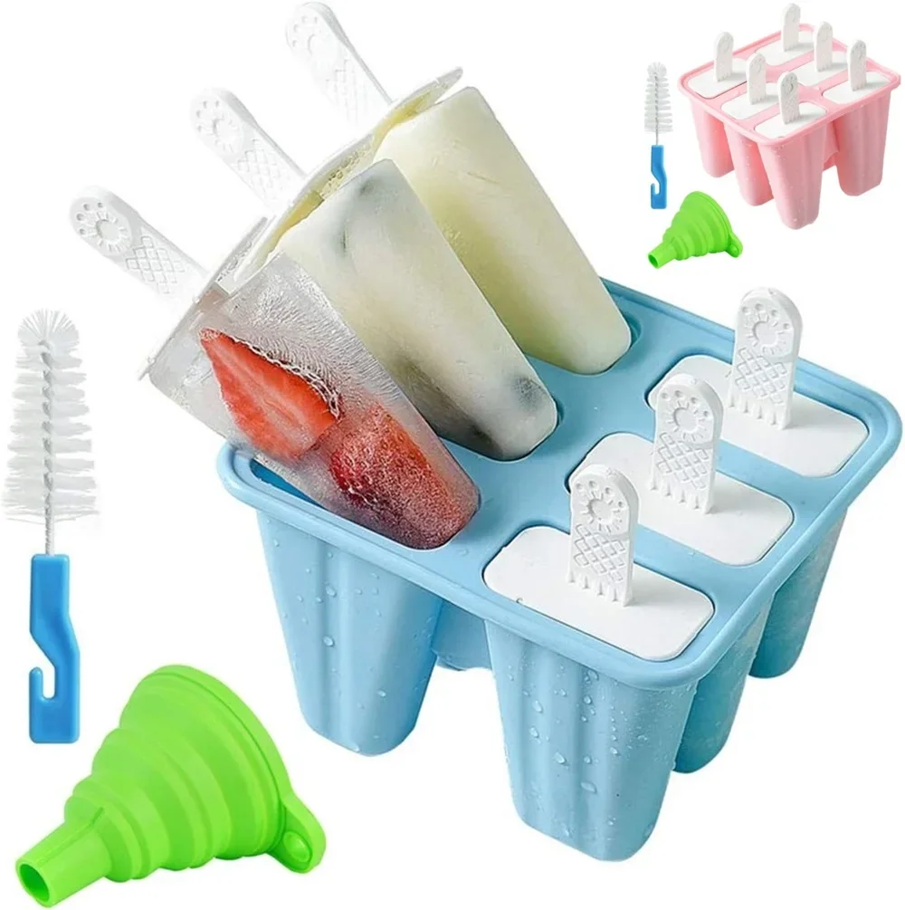 6Hole Silicone Ice Cream Mold with Reusable Stick Chocolate Dessert Easy Release Mold Kids Popsicle Mold Tray DIY Ice Maker Tool
6Hole Silicone Ice Cream Mold with Reusable Stick Chocolate Dessert Easy Release Mold Kids Popsicle Mold Tray DIY Ice Maker Tool