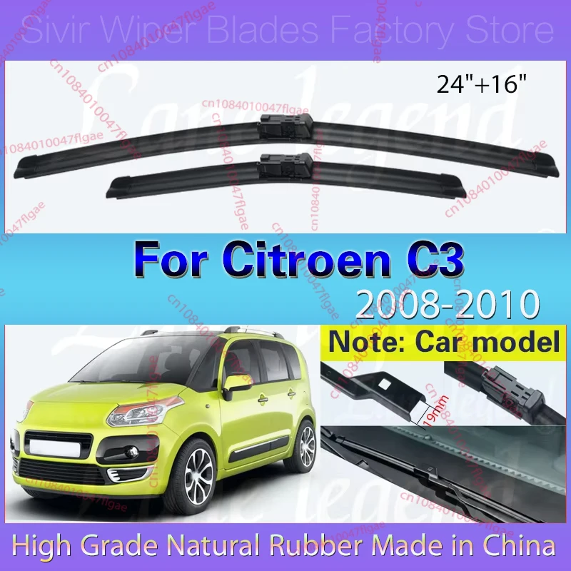 2pcs For Citroen C3 Picasso 2008 2009 2010 Car Front Wiper Blades Windshield Windscreen Clean Window Auto Accessories 24"+16"
2pcs For Citroen C3 Picasso 2008 2009 2010 Car Front Wiper Blades Windshield Windscreen Clean Window Auto Accessories 24"+16"