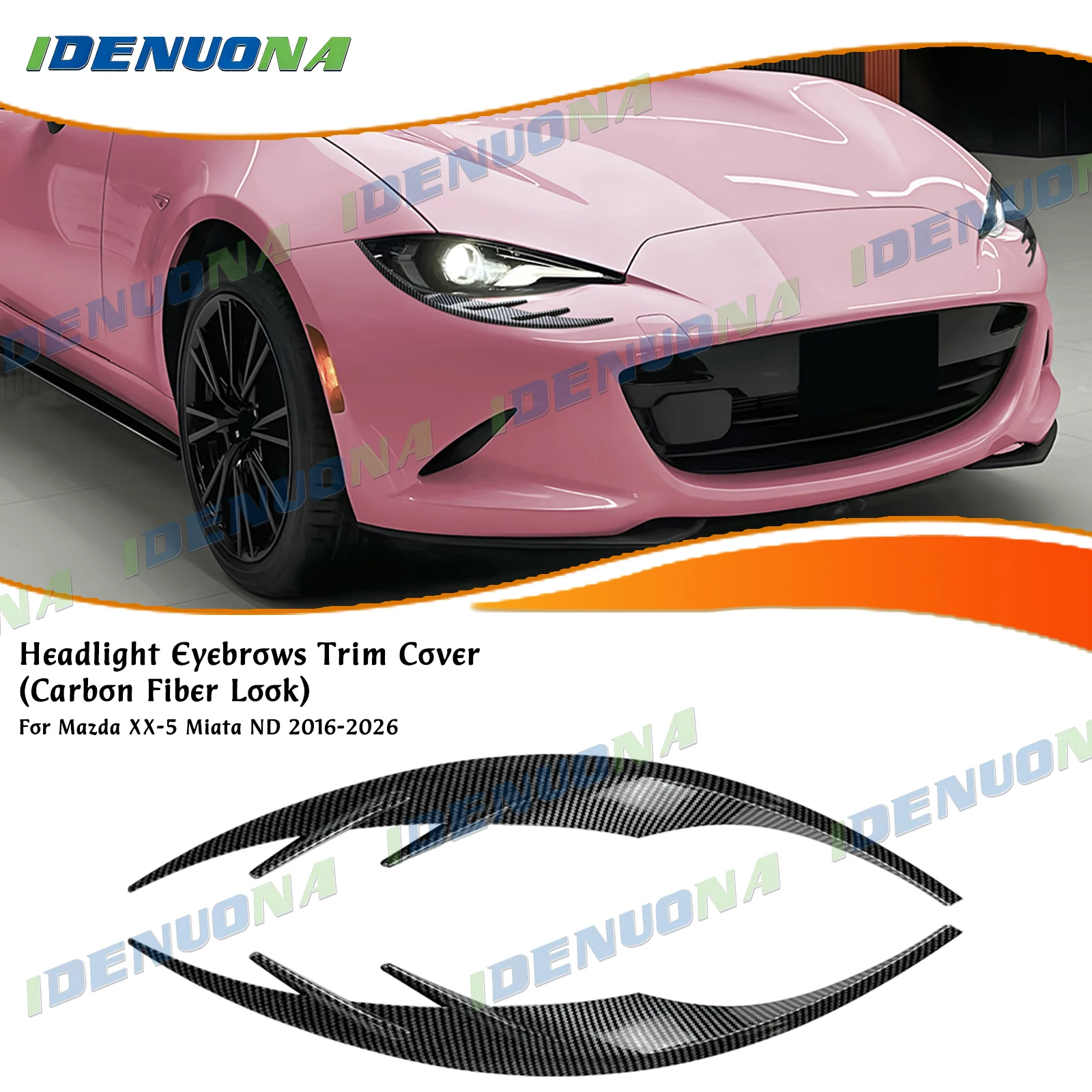 For Mazda MX-5 Miata ND 2016+ Headlight Eyebrow Headlamp Eyelid Trim Front Head Lamp Light Cover Gloss Black/Carbon Fiber Look
For Mazda MX-5 Miata ND 2016+ Headlight Eyebrow Headlamp Eyelid Trim Front Head Lamp Light Cover Gloss Black/Carbon Fiber Look