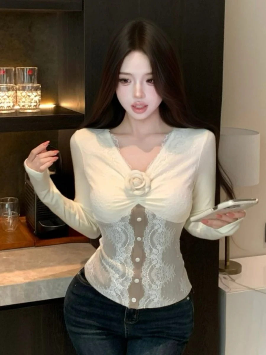 Сексуальная приталенная футболка с цветочным принтом и кружевными вставками, повседневная, для женщин, весенний сезон
Сексуальная приталенная футболка с цветочным принтом и кружевными вставками, повседневная, для женщин, весенний сезон