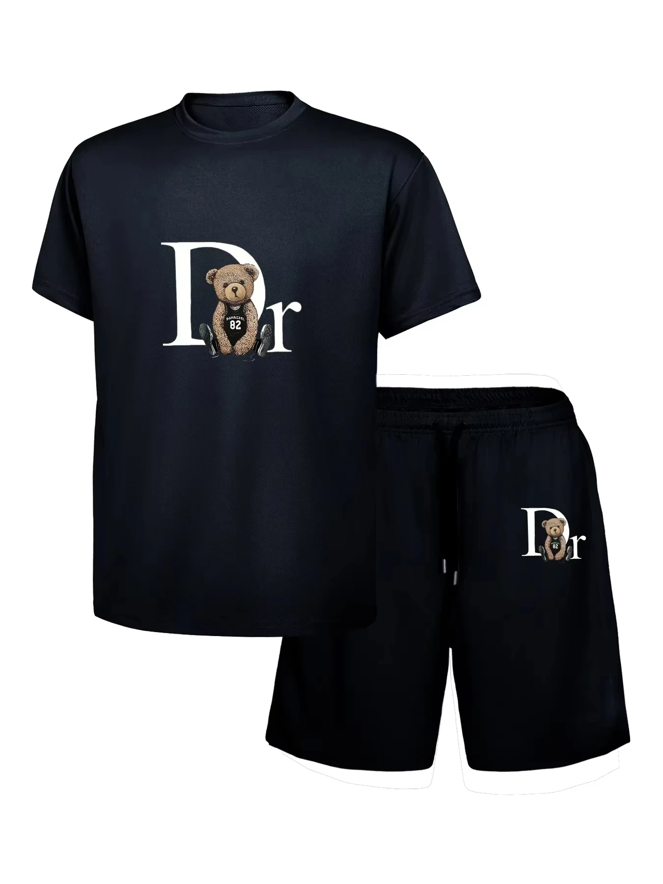 2025Summer New Printed Men's Two-Piece Set of Fashionable Casual Clothing Short Sleeve T-Shirt and Drawstring Shorts Sports Set
2025Summer New Printed Men's Two-Piece Set of Fashionable Casual Clothing Short Sleeve T-Shirt and Drawstring Shorts Sports Set