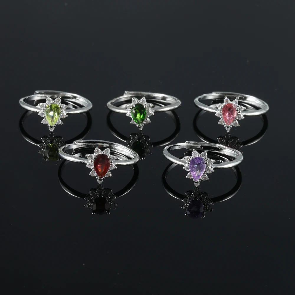 100% natural gemstone garnet amethyst Peridot diopside tourmaline adjustable copper ring copper-plated silver ring gift jewelry
100% natural gemstone garnet amethyst Peridot diopside tourmaline adjustable copper ring copper-plated silver ring gift jewelry