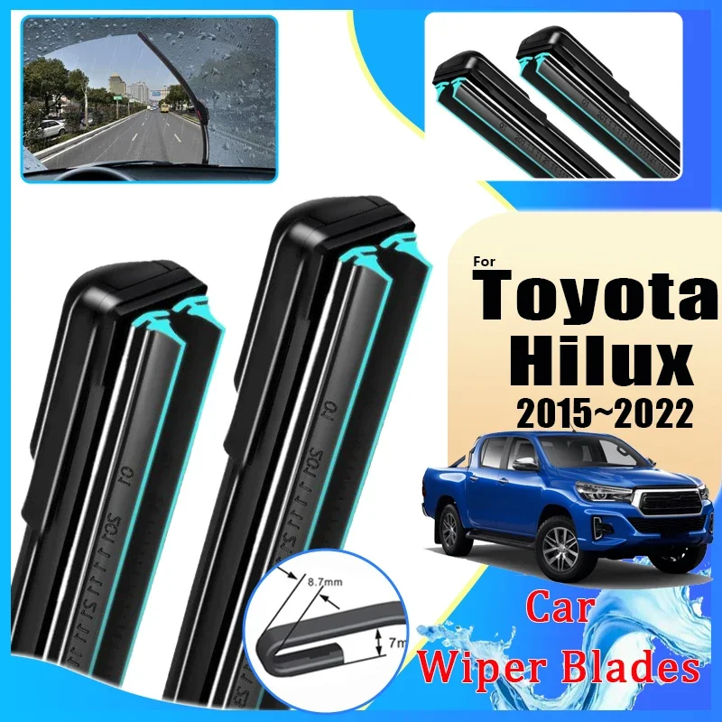 For Toyota Hilux 2015~2022 AN110 AN120 AN130 Double Rubber Front Wiper Blades Window Windshield Brushe Car Accessories 2021 2020 
For Toyota Hilux 2015~2022 AN110 AN120 AN130 Double Rubber Front Wiper Blades Window Windshield Brushe Car Accessories 2021 2020