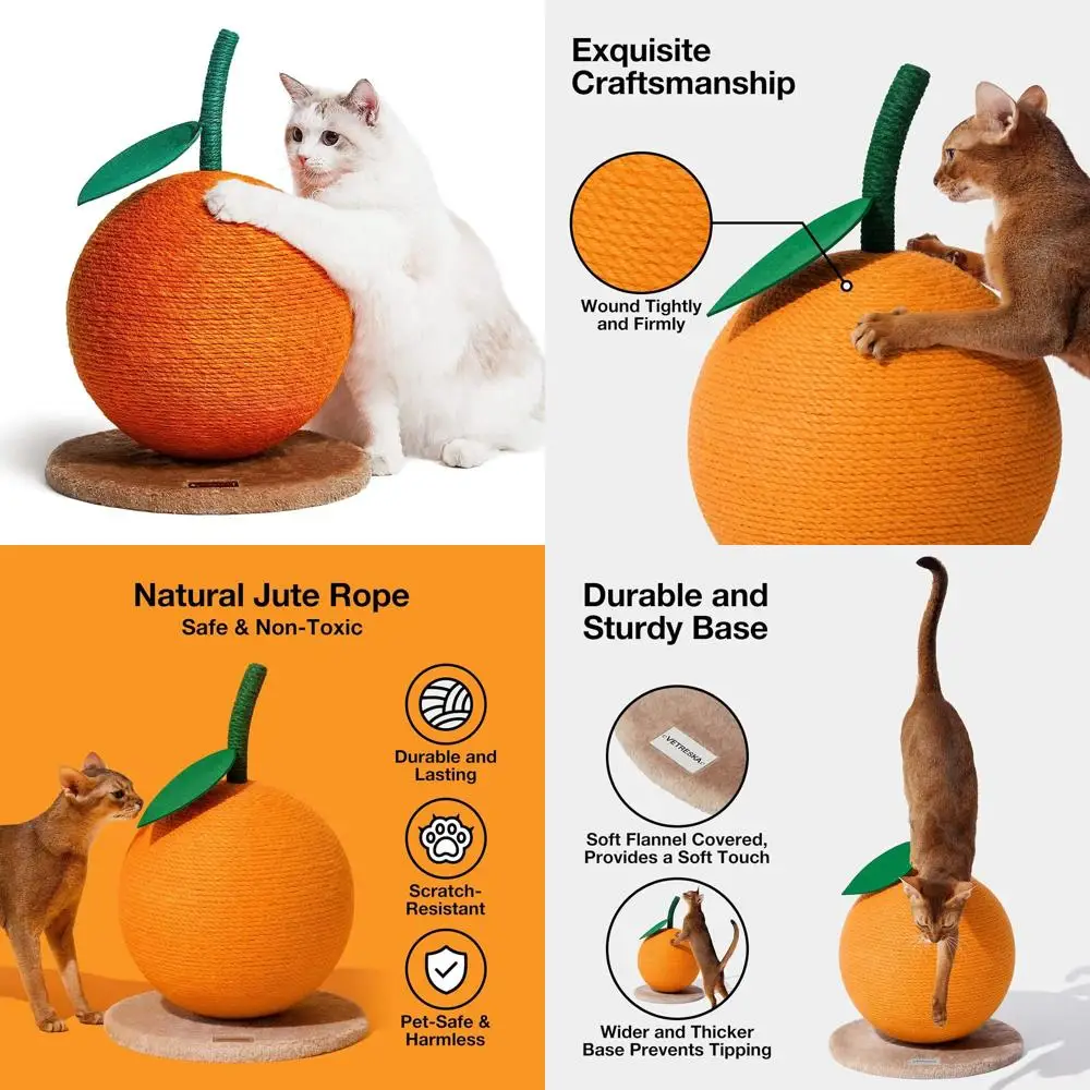 Vertical Jute Rope Cat Scratching Post with Ball for Indoor Cats and Kittens
Vertical Jute Rope Cat Scratching Post with Ball for Indoor Cats and Kittens