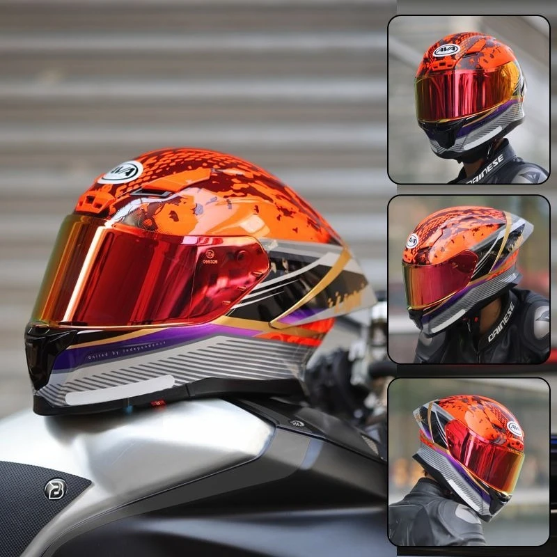Motorcycle Helmet Full Helmet for Men and Women Large Rear Wing Racing Imitation Motorcycle Street Helmet Lightweight All-season
Motorcycle Helmet Full Helmet for Men and Women Large Rear Wing Racing Imitation Motorcycle Street Helmet Lightweight All-season