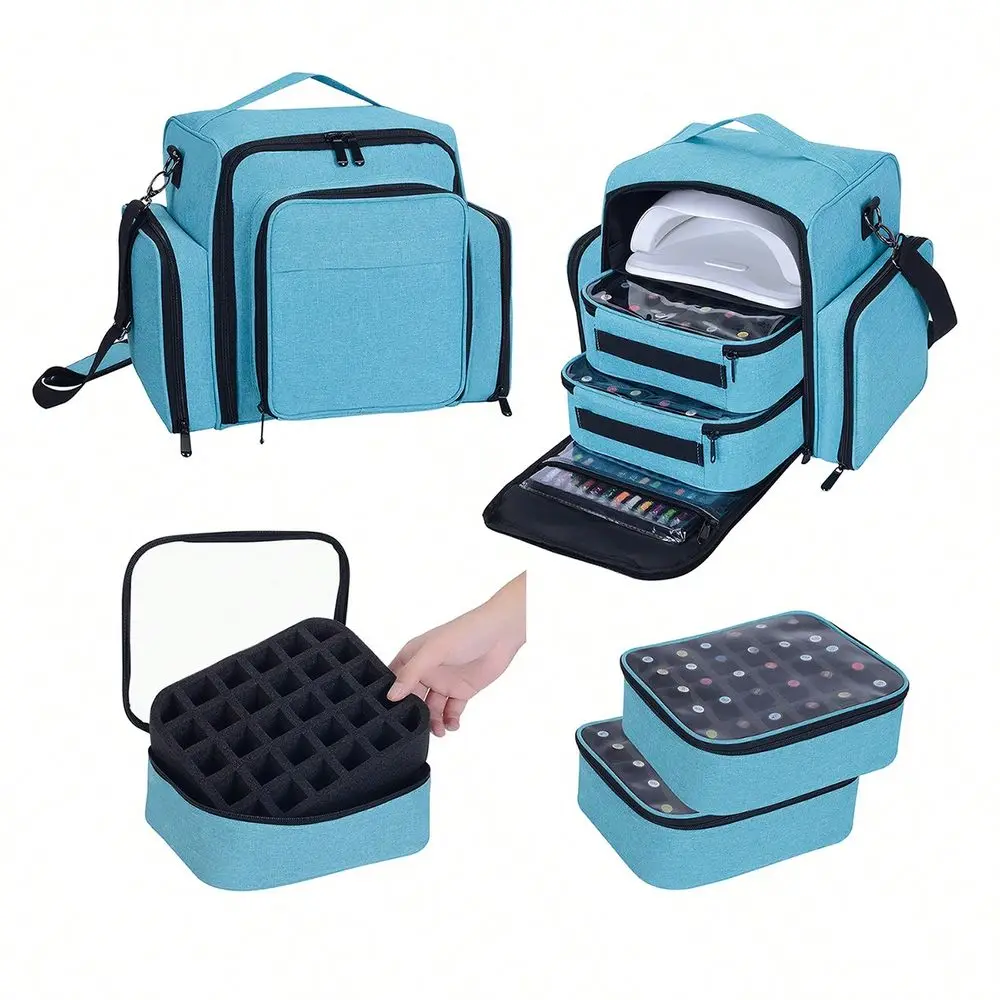 Polish Organizer Case Holds 60 Bottles Multifunctional Nail Polish Bag,Portable Travel Storage Box With 2 Detachable Bags, Desi
Polish Organizer Case Holds 60 Bottles Multifunctional Nail Polish Bag,Portable Travel Storage Box With 2 Detachable Bags, Desi