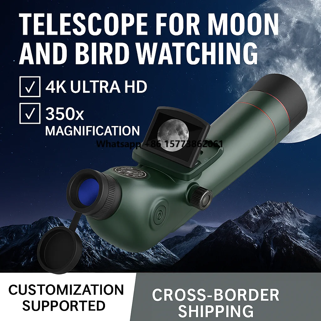 SPXS-80 Professional Telescope with Tripod Ultra HD 350X Compact Astronomical Monocular Telescope for Astronomy and Camping
SPXS-80 Professional Telescope with Tripod Ultra HD 350X Compact Astronomical Monocular Telescope for Astronomy and Camping