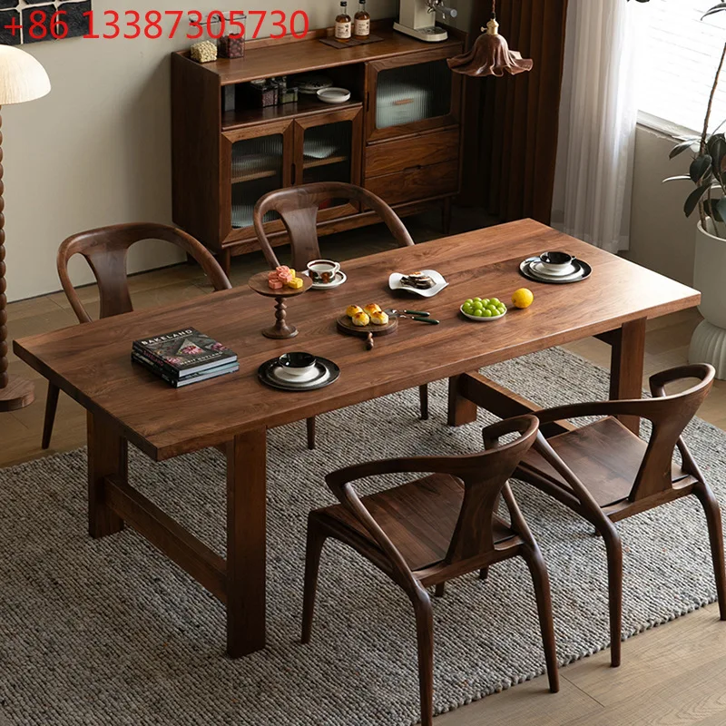 North American all solid wood dining table household living room rectangular dining table
North American all solid wood dining table household living room rectangular dining table