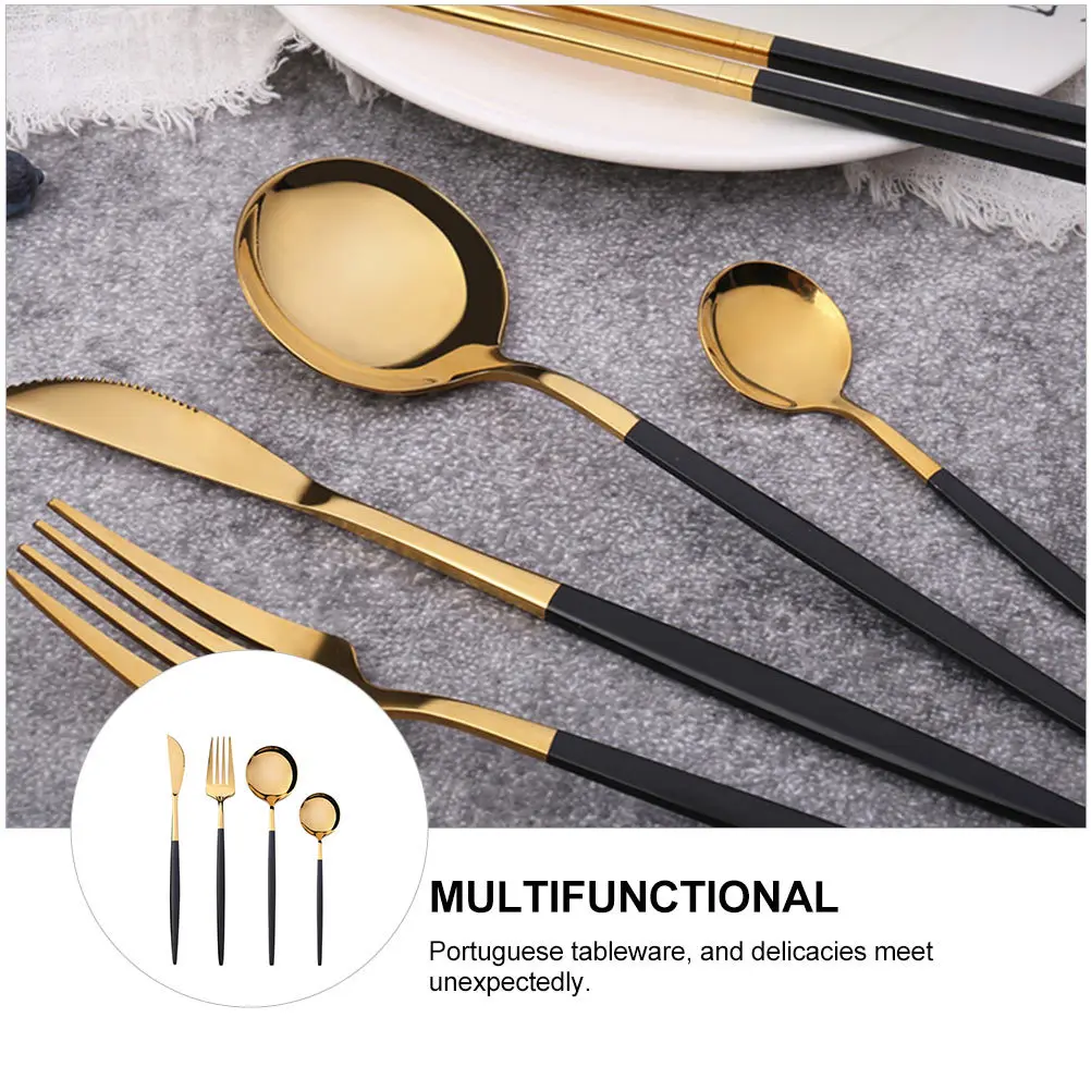 1Set Stainless Steel Tableware Set Fine Polished Mirror Bronzing Process Household Cutlery Portable Kitchen
1Set Stainless Steel Tableware Set Fine Polished Mirror Bronzing Process Household Cutlery Portable Kitchen