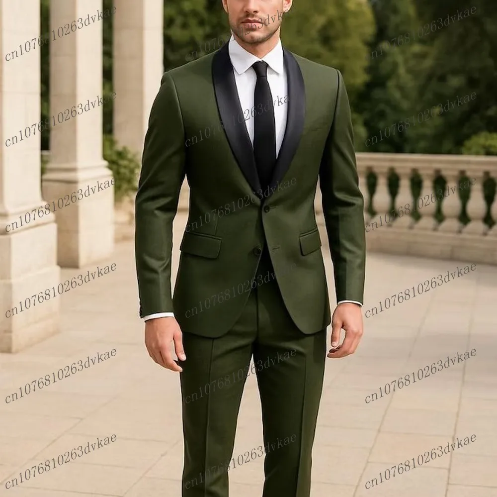 Army Green And Black Men Suit Wedding Party Formal Occasion Groom Groomsman Prom Business Male Tuxedos 2 Piece Set Jacket Pants
Army Green And Black Men Suit Wedding Party Formal Occasion Groom Groomsman Prom Business Male Tuxedos 2 Piece Set Jacket Pants