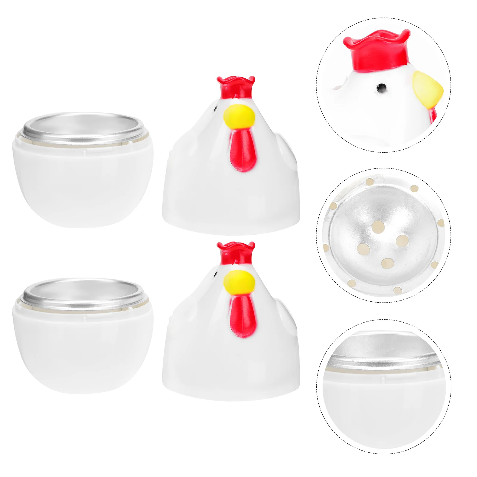 2Pcs Egg Steamer Cups Kitchen Tool Double Eggs Home Cookware Plastic Chick Shape Steam Breakfast Microwave Safe 
2Pcs Egg Steamer Cups Kitchen Tool Double Eggs Home Cookware Plastic Chick Shape Steam Breakfast Microwave Safe