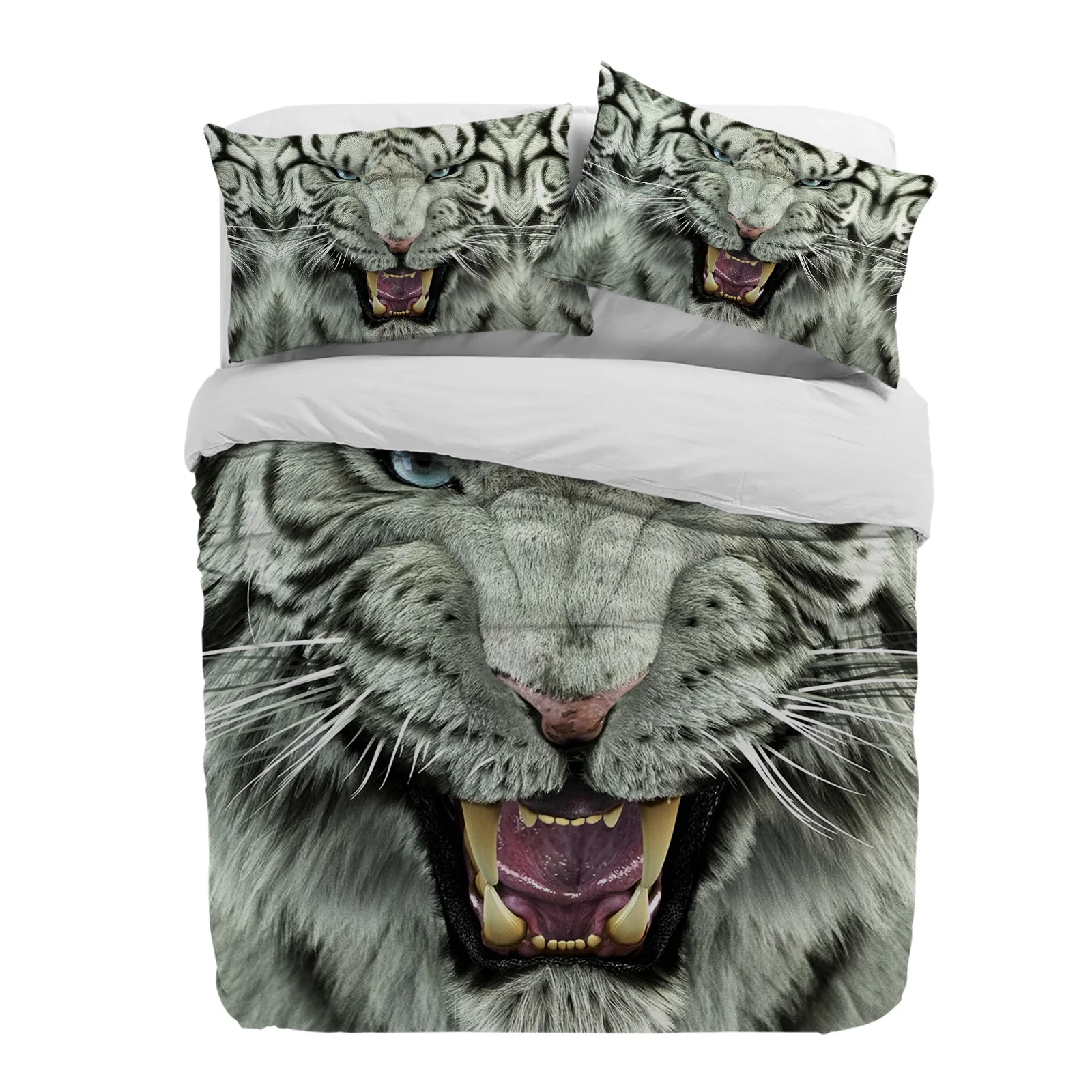Animal White Tiger Face Duvet Cover With Pillow Case Custom 3pcs Bedding Set Quilt Cover Double Bed Home Textile
Animal White Tiger Face Duvet Cover With Pillow Case Custom 3pcs Bedding Set Quilt Cover Double Bed Home Textile