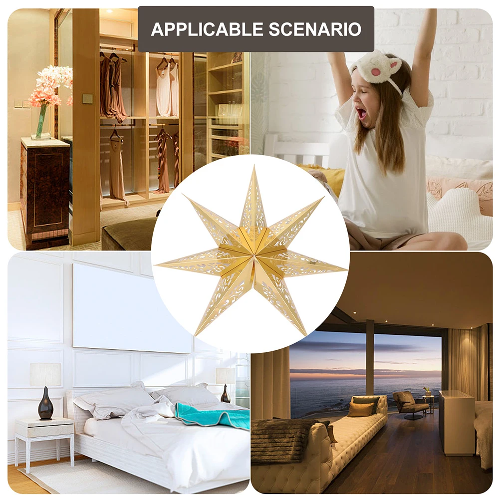 3pcs Star Lampshade 35cm Golden Paper Decorative Light Shade for Bedroom Living Room Kitchen Table Top Lighting
3pcs Star Lampshade 35cm Golden Paper Decorative Light Shade for Bedroom Living Room Kitchen Table Top Lighting