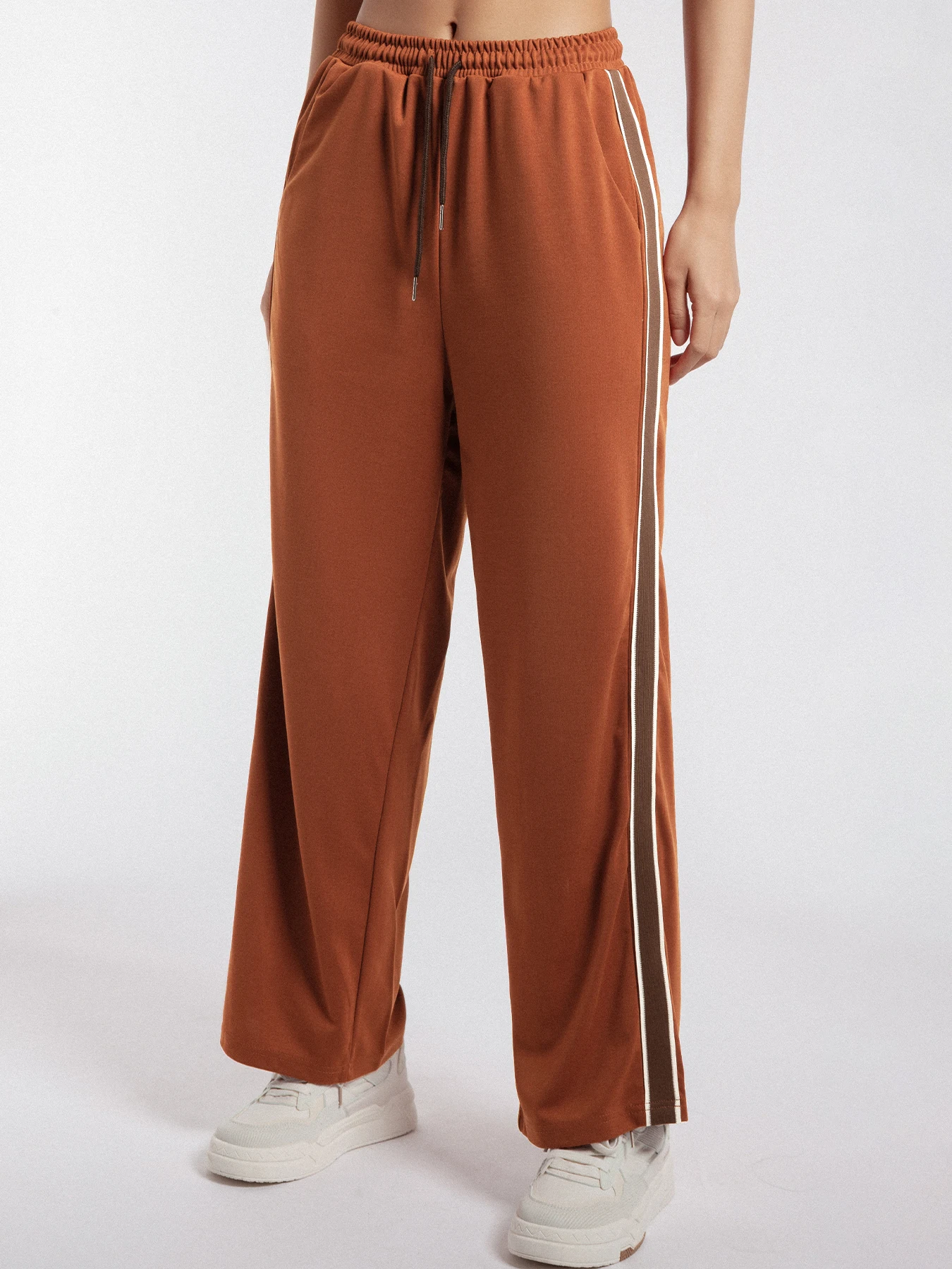 Women's High Waist Wide Leg Pants Casual Trousers Color Block Decorative Elastic Waist Spring New Style 2025
Women's High Waist Wide Leg Pants Casual Trousers Color Block Decorative Elastic Waist Spring New Style 2025