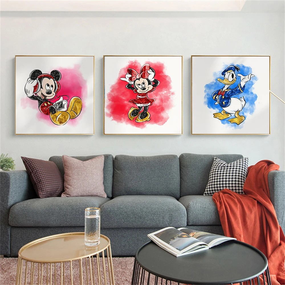 Colorful Disney Cartoon Characters Mickey Wear Headphones Minnie And Friends Wall Art Watercolor Canvas Poster Decor Kids Room
Colorful Disney Cartoon Characters Mickey Wear Headphones Minnie And Friends Wall Art Watercolor Canvas Poster Decor Kids Room