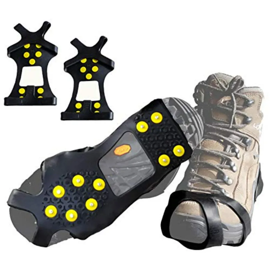 Ice Snow Traction Cleats - Lightweight Crampon Cleats for Walking on Snow and Ice - Anti Slip Grippers Fasten Quickly and Easil
Ice Snow Traction Cleats - Lightweight Crampon Cleats for Walking on Snow and Ice - Anti Slip Grippers Fasten Quickly and Easil