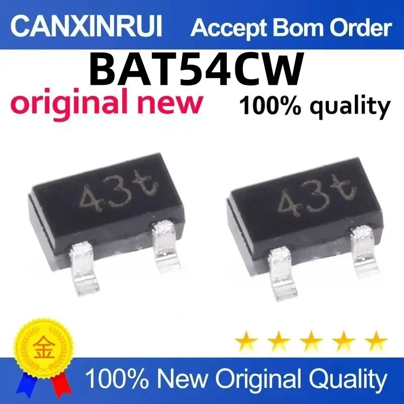 (5-100 pieces) BAT54CW printing 43-43+code 43T silk screen 43 SOT-23-3 transistor
(5-100 pieces) BAT54CW printing 43-43+code 43T silk screen 43 SOT-23-3 transistor