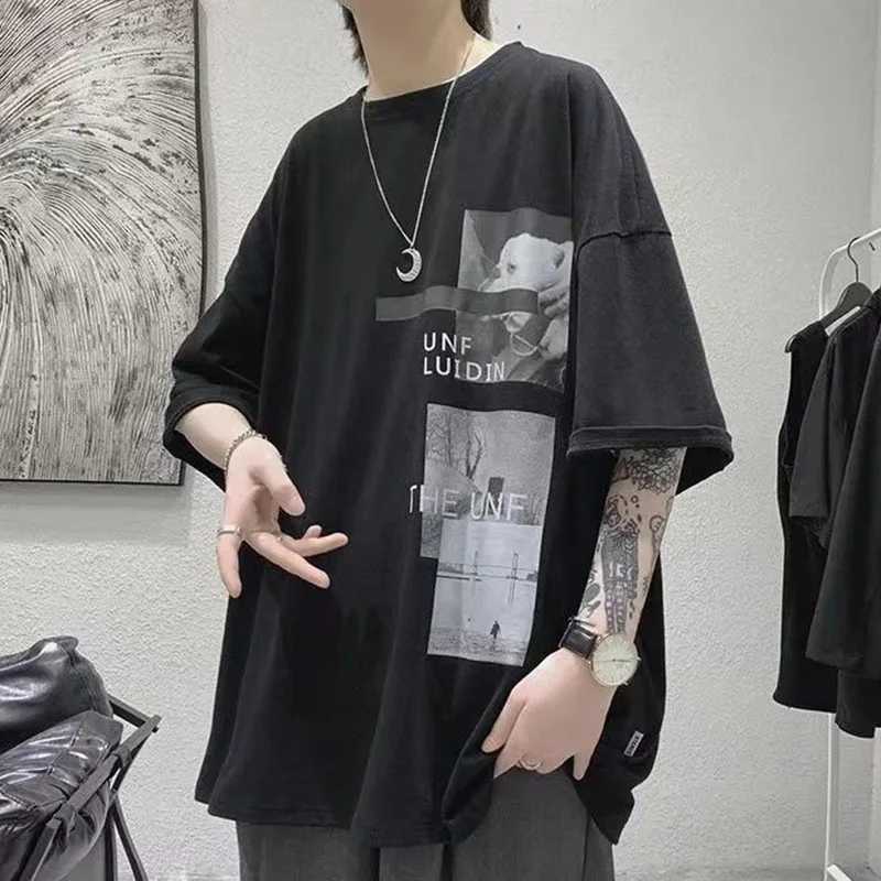 Fashion O-Neck Loose Printed Letter Korean T-Shirt Men's Clothing 2023 Summer New Oversized Casual Pullovers All-match Tee Shirt
Fashion O-Neck Loose Printed Letter Korean T-Shirt Men's Clothing 2023 Summer New Oversized Casual Pullovers All-match Tee Shirt