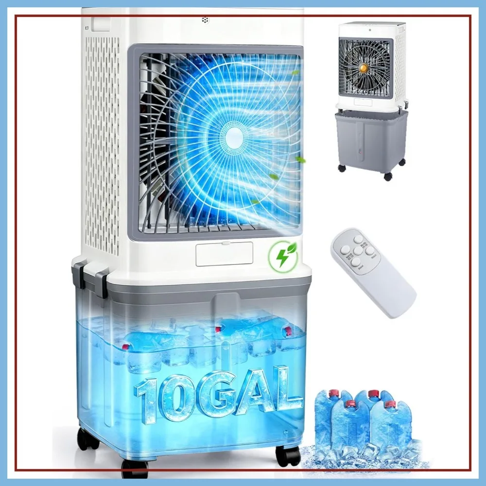 2026 Upgraded Portable Air Conditioner, Evaporative Cooler with 10 Gal Tank, Windowless, Ultra Quiet for Indoor/Outdoor
2026 Upgraded Portable Air Conditioner, Evaporative Cooler with 10 Gal Tank, Windowless, Ultra Quiet for Indoor/Outdoor