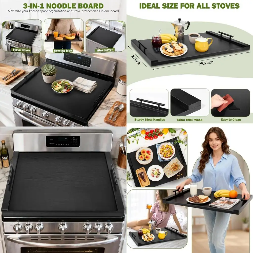 Толстая верхняя крышка дровяной печи с ручками, черная, для электрических/газовых печей, крышка кухонной стойки и раковины, декоративный поднос
Толстая верхняя крышка дровяной печи с ручками, черная, для электрических/газовых печей, крышка кухонной стойки и раковины, декоративный поднос