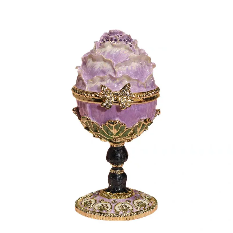 Faberge Rose Classics Easter Egg Jewel Case Jewelry Storage Box Metal Handicraft Home Furnishing Articles
Faberge Rose Classics Easter Egg Jewel Case Jewelry Storage Box Metal Handicraft Home Furnishing Articles