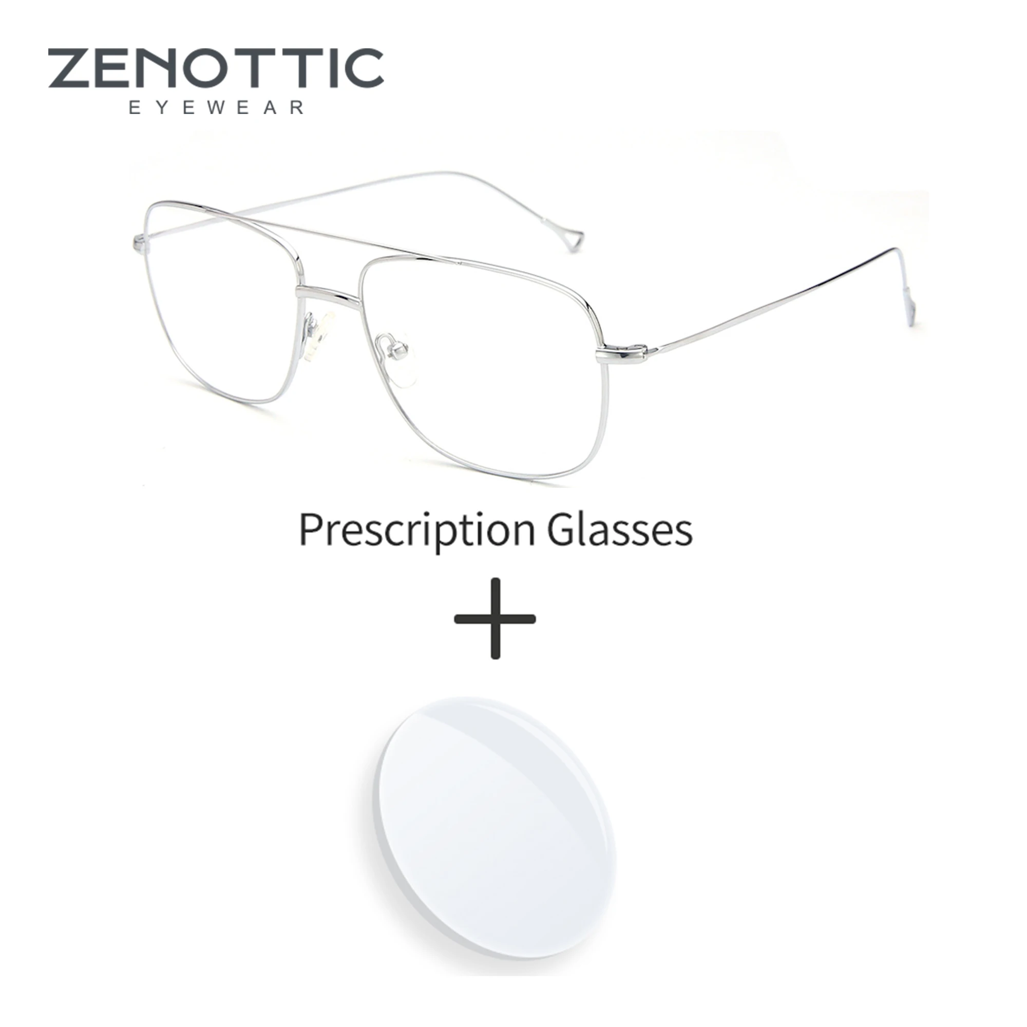 ZENOTTIC Oversized Pure Titanium Prescription Eyeglasses Pilot Design Progressive Optical Glasses Anti-Blue Light Myopia Eyewear
ZENOTTIC Oversized Pure Titanium Prescription Eyeglasses Pilot Design Progressive Optical Glasses Anti-Blue Light Myopia Eyewear
